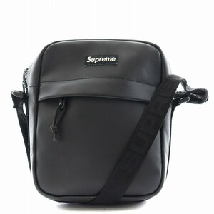 シュプリーム SUPREME 23FW Leather Shoulder Bag ショルダーバッグ ロゴ レザー 黒 ブラック /AN6 ☆AA★ メンズ