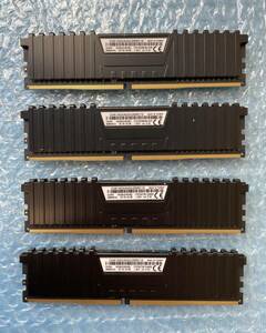 CORSAIR VENGEANCE LPX 8GB×4枚 計32GB DDR4 2666MHz 1.20V 中古 デスクトップ メモリ【DM-745】
