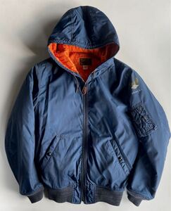 RRL “Hooded Flight Jacket” M フライト ボンバー ミリタリー ナイロン ジャケット ミリタリー パーカー Ralph Lauren ヴィンテージ