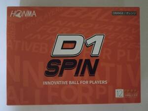 送料無料 新品 1ダース 12球 ゴルフボール 本間ゴルフ D1 スピン オレンジ 橙色 ホンマゴルフ HONMA GOLF D1 SPIN