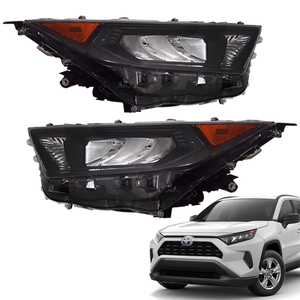 USトヨタ 純正タイプ RAV4 50系 ヘッドライト ブラックインナー LED仕様 オレンジリフレクター マーカー内蔵　DEPO製