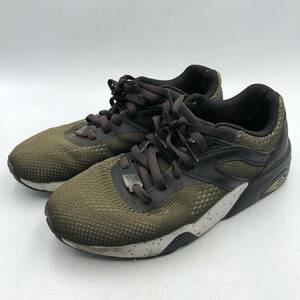 中古　PUMA　TRINOMIC　プーマ　26cm　スニーカー　シューズ　靴　メンズ　カーキ