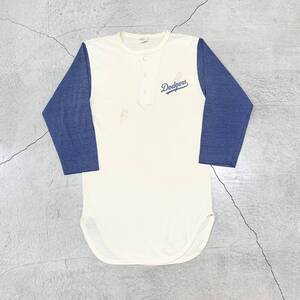 80s Champion チャンピオン トリコタグ ドジャース Dodgers 染み込みプリント ベースボール Ｔシャツ ビンテージ M/CR