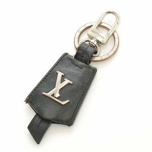 □415972 LOUIS VUITTON ルイヴィトン キーホルダー M68020 レザー メンズ ブラック シルバー