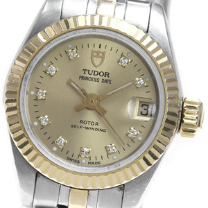 チュードル TUDOR 92513 プリンセス デイト 10Pダイヤ cal.2671 自動巻き レディース _837810