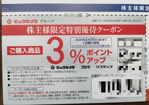 ビックカメラグループ　3%ポイントUPクーポン