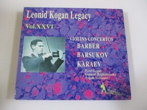 BT Y-b 送料無料◇Leonid Kogan Legacy Vol.XXVI VIOLIN CONCERTOS BARBER BARSUKOV KARAEV　◇中古CD　