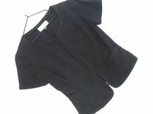 M-PREMIER エムプルミエ 半袖 ジャケット size34/黒 ■◆ ☆ eec1 レディース