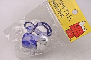 SNOOPY ★ スヌーピー ★ PONYTAIL HOLDER ★ 髪留めゴム ★ 青いミルク瓶 ★ 定価300円 ★ 中古品 ★ 未開封 ★