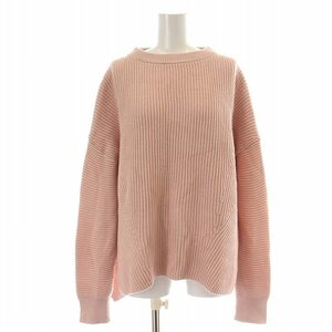 セオリー カシコットンワイドネックプルオーバー CASHCOTTON WIDE NECK PO ニット セーター 長袖 カシミヤ混 S ピンク 1101702