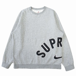 美品 22SS シュプリーム SUPREME × ナイキ NIKE Arc Crewneck アーチロゴ スウェット トレーナー カットソー DM1776-050 サイズL