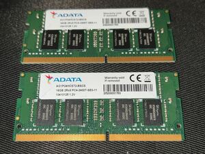 中古 ADATA SO-DIMM DDR4-2400 16GB 2枚 32GB PC4-19200