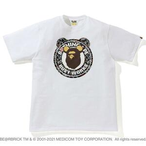 BAPE × MEDICOM TOY BE@RBRICK CAMO BE@R BUSY WORKS TEE ベアブリック 猿 ビジーワークス Tシャツ 新品 XL エイプ APE メディコムトイ