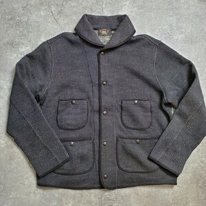 RRL ダブルアールエル 【men1925D】 ショールカラー ビーチクロスジャケット ブラック 黒 S ブルゾン ラルフローレン アメカジ HC