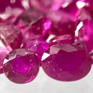 1円〜!!［天然ルビーおまとめ50ct］d 約10g ルース 裸石 宝石 ジュエリー jewelry コランダム corundum ruby 紅玉 カボション w3ゆ1