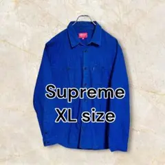 希少Supreme シュプリーム チェック柄 フランネルシャツ XL ブルー