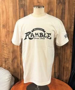 【RAMBLE】Mサイズ　ホワイト　スーパーヘビーウエイト　7.1オンス　オリジナルＴシャツ　ランブル