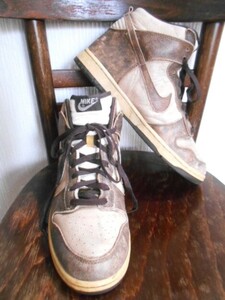 希少03年製♪NIKE・ナイキ☆304717-223☆DUNK HIGH DIRTY PACK ナイキ ダンク ハイ スニーカー グランジ加工 CM28.5/US10.5 