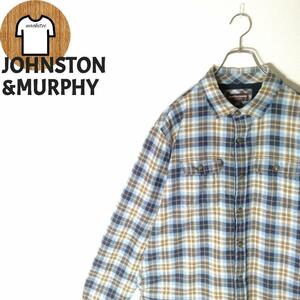 【JOHNSTON&MURPHY 裏地フリースシャツ L サイドポケットA618