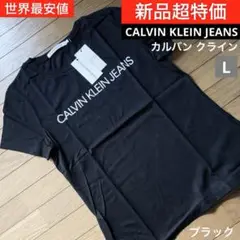 新品正規品CALVIN KLEIN カルバンクラインロゴTシャツ黒L