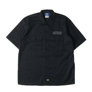 CALIFOLKS 24SS Dickies 1574 ロゴ 刺繍 T/Cツイル 半袖 ワークシャツ CALIFOLKS Dickies Custom Work Shirt Short Sleeve ブラック L