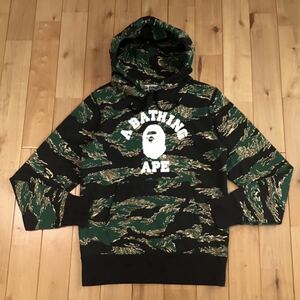 ★美品★ Tiger camo カレッジロゴ プルオーバー パーカー Sサイズ a bathing ape BAPE pullover hoodie エイプ ベイプ 迷彩 w9