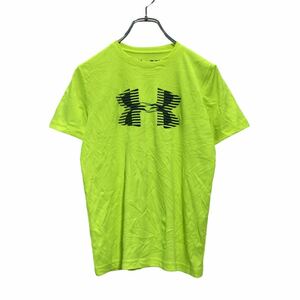 UNDER ARMOUR 半袖 ロゴ Tシャツ ユースサイズ M 130～140 ネオングリーン アンダーアーマー 古着卸 アメリカ仕入 a508-5042