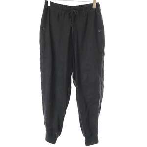 Yohji Yamamoto POUR HOMME ヨウジヤマモト プールオム 24SS リネンリブパンツ HS-P20-319 ブラック 2 IT5BP5H1E4JK