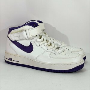 27cm NIKE AIR FORCE 1 MID 07 315123-151 ナイキ エアフォース1 ミッド 07 ホワイト パープル メンズ スニーカー 45546 109160