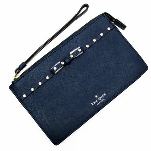 ケイトスペード Kate Spade ポーチ PVC ネイビー t18637a