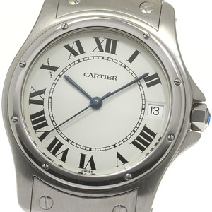 カルティエ CARTIER W20026K1 サントスクーガー LM デイト 自動巻き メンズ 良品 _842366