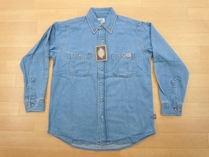 g362★新品★サイズ S★DICKIES ディッキーズ FB460U デニムシャツ★ワークシャツ ボンマックス★カラー7 ブルー★即決★