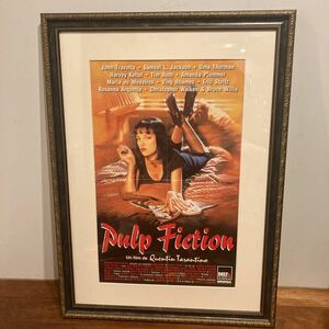 パルプフィクション　フランス版ヴィンテージポスター　アンティークフレーム　セット　レトロ　額縁　PULP FICTION タランティーノ