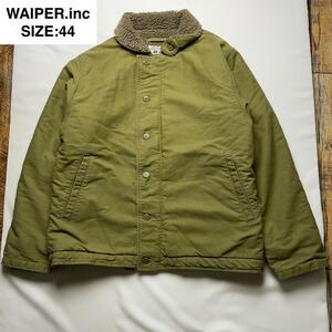 WAIPER.inc ワイパーインク N-1 デッキジャケット ミリタリージャケット カーキ TAN 44 n1 xxl 米海軍 USNAVY オーバーサイズ メンズ 古着