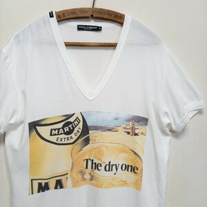極美品《MARTINI / ポスター》伊製 DOLCE&GABBANA アドバタイジング フォト 写真 リンガー Tシャツ メンズ 48 ドルガバ D&G シャツ 半袖