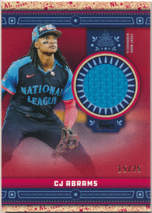 CJ Abrams MLB 2024 Topps Update All-Star Stitches Red Jersey 25枚限定 オールスター ジャージカード エイブラムス