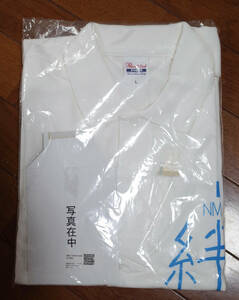 新品未使用品 NMB48×B.L.T 2012 絆～心は一つ～コラボポロシャツ 購入特典 山田菜々 写真付き ホワイト 白