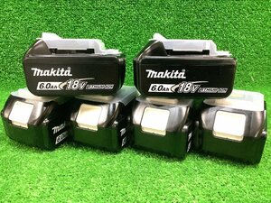 未使用品 makita マキタ 18V 6.0Ah リチウムイオンバッテリ BL1860B 6個セット 純正 【2】