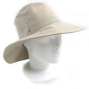 未使用品△HERMES エルメス 191016N CHAPEAU FEMME RIVOLI LIN PAPER SABLE シルバー金具 セリエボタン リネンハット 帽子 57 正規品