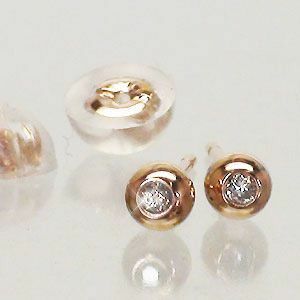 ダイヤ ピアス k18ゴールド ダイヤモンド 0.02ct ソリティア 丸玉３mm レディース ジュエリー アクセサリー