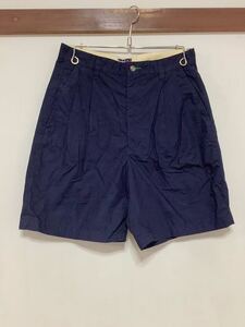 J-1325 TOMMY HILFIGER トミーヒルフィガー 2タック ハーフパンツ M ネイビー ショートパンツ ハーフパンツ