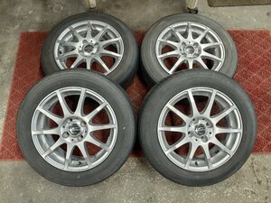 1円～★F6376■175/65R15 84H　4本　Maxrun EVERROAD　SCHNEDER　送料無料 夏 ’19年 7.5分山 15×6J +43 PCD100 ハブ径67㎜