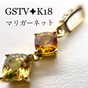 ソ付きGSTV◆K18YG*マリガーネットネックレスチャーム