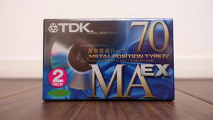 TDK最後のメタル　カセットテープ　メタルテープ　（TYPE Ⅳ）MA-EX 70 （２本パック）