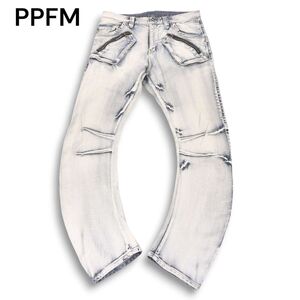 PPFM ペイトンプレイス 通年 USED加工★ 立体裁断 ストレッチ バナナ カーブ デニム パンツ ジーンズ Sz.S メンズ　I4B02029_C#R