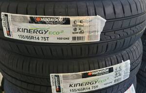 個人宅不可 4本 HANKOOK Kinergy Eco 2 K435 155/65R14 ハンコック 送料込 ¥15400~ N-BOX タント スペーシア ルークス ワゴンR