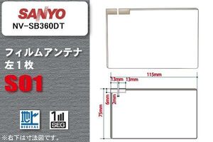 地デジ サンヨー SANYO 用 フィルムアンテナ NV-SB360DT 対応 ワンセグ フルセグ 高感度 受信 高感度 受信