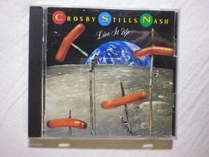 『Crosby Stills ＆ Nash/Live It Up(1990)』(1990年発売,AMCY-121,廃盤,国内盤,歌詞付,David Crosby,Stephen Stills,Graham Nash)