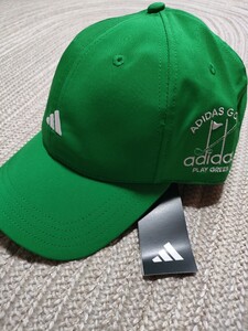 新品 未使用 アディダス ゴルフ キャップ グリーン 緑 刺繍 フリーサイズ（57-60cm） 帽子 adidas Golf