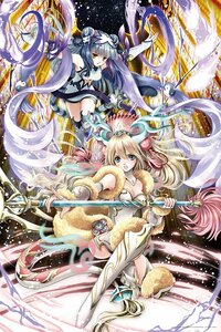 10-1274 廃盤 1000ピース ジグソーパズル 二神麗舞‐麒麟と白虎 パズドラ PUZZLE＆DRAGONS